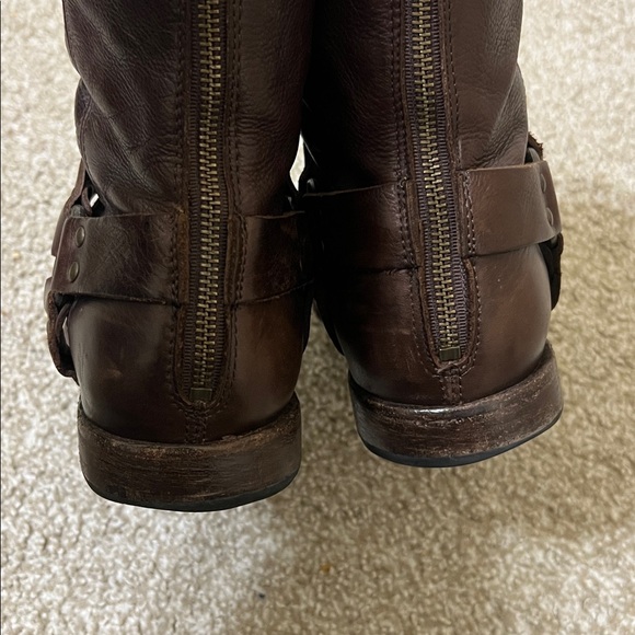 Frye Phillip Brown Leather Ankle Harness Boot Men’s 11 - Picture 4 of 8